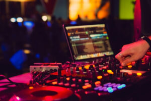 DJ techno music equipment live set